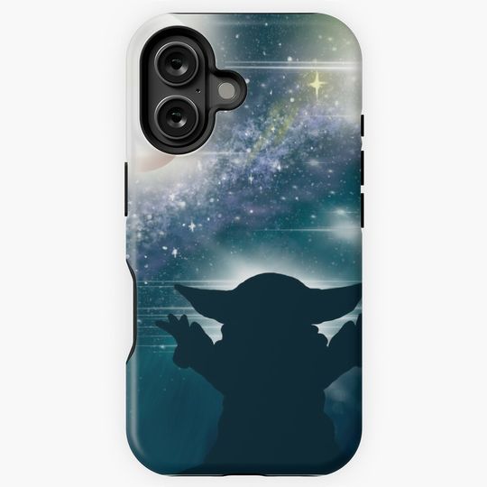 Discover The small child is watching beautiful starry sky. iPhone Case