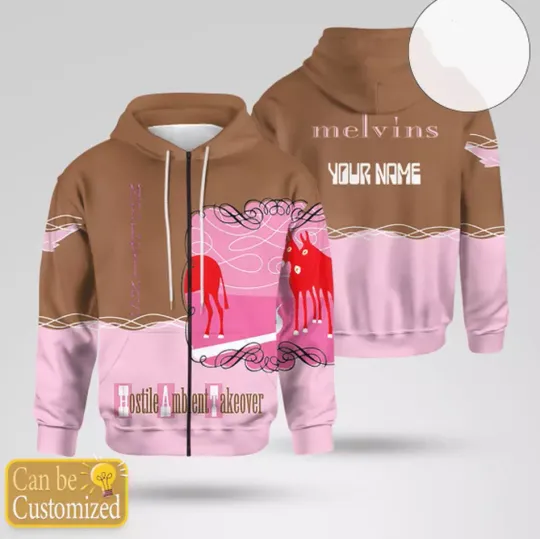 Discover Personalized Melvins Hostile Ambient Takeover Album 3D Zip Hoodie