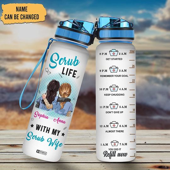 Discover Personalized Nurse Water Tracker Bottle
