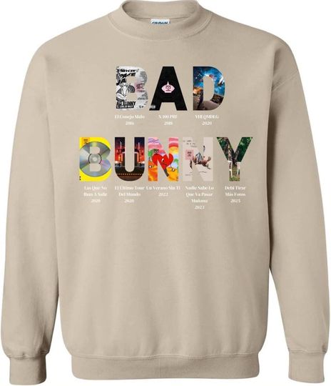 Discover Bad Bunny (Album Covers), Bad Bunny Sweatshirt, Bad Bunny New Sweater