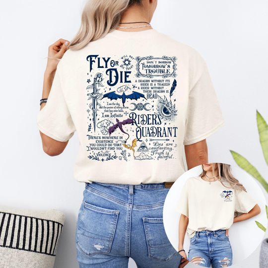 Discover Fly or Die Shirt, Fourth Wing Shirt, Romantsy Book Lovers Gifts
