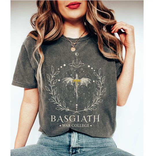 Discover Vintage Basgiath College Shirt, Fourth Wing Shirt, Dragon Rider Shirt