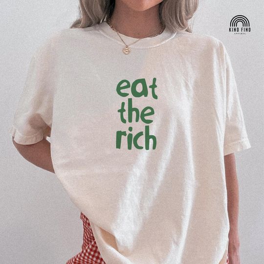 Discover EAT THE RICH Shirt, Minimalist Anarchist Tshirt, Eattherich
