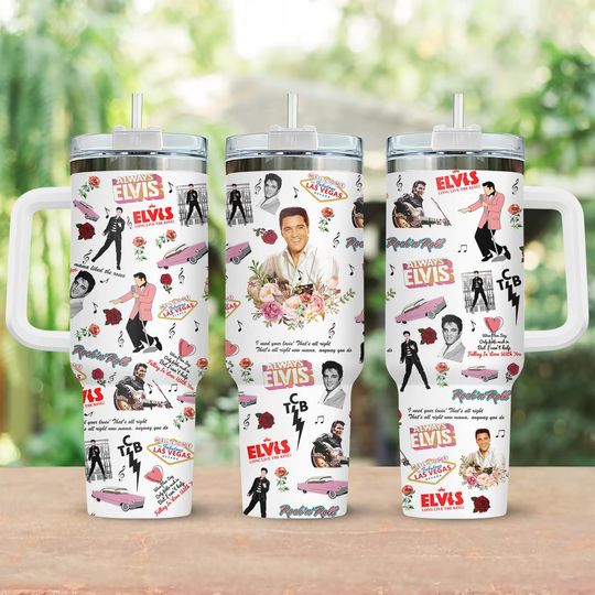 Discover Elvis Presley Tumbler 40Oz, Rock And Roll Tumbler