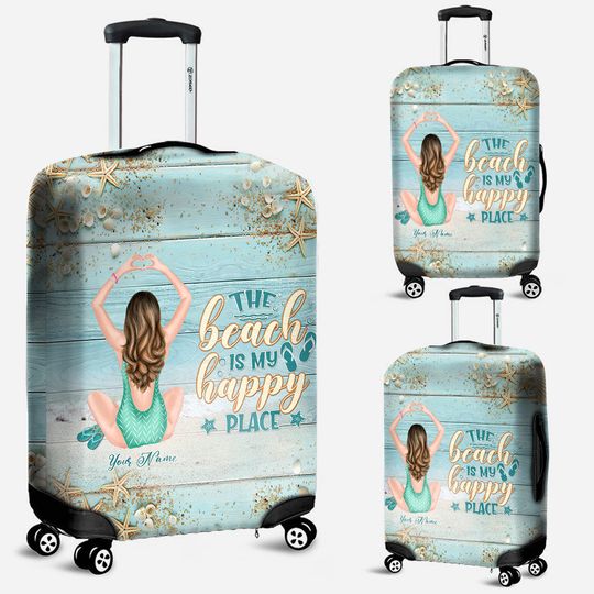 Discover Just A Girl Who Loves Beaches Personalized Sea Lover Luggage Cover