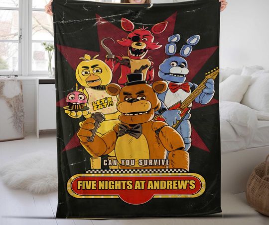 Discover Custom Name Blanket Five Nights Freddy FNAF Tapestry Personalized Blankets