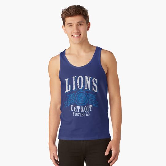 Discover Lions Vintage Football Tank Top