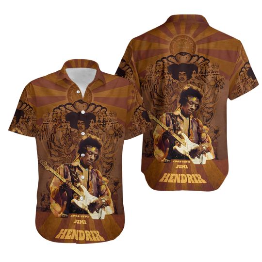 Discover Jimi Hendrix Unisex Hawaiian Shirt, Gift For Fan, Gift For Men