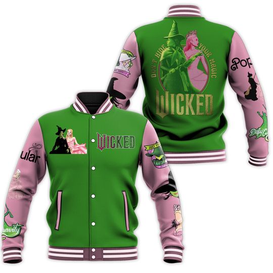 Discover Wicked Movie Baseball Jacket, The Wizard Of Oz College Jacket