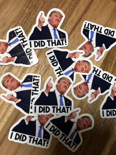 Discover I Did That Trump Tariff Rising Prices Sticker