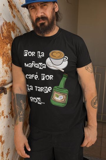 Discover Cafe Con Ron Tshirt Bad Bunny