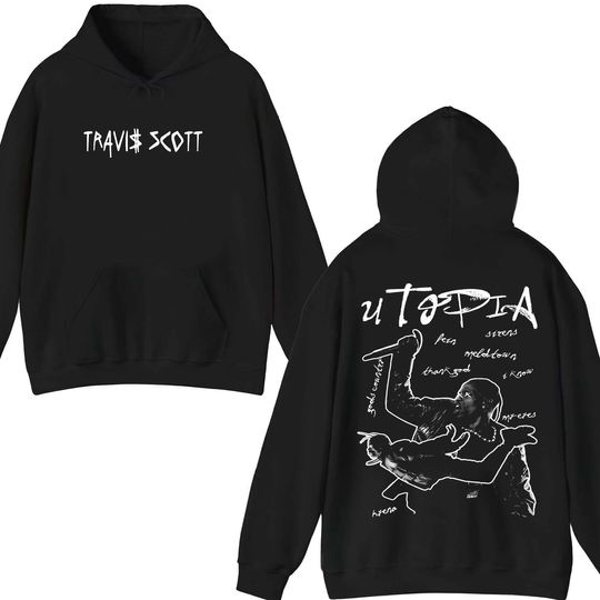 Discover Travis Utopia Hoodie, Utopia Album Hoodie, Two Sided Travis Utopia Hoodie, Travis Merch
