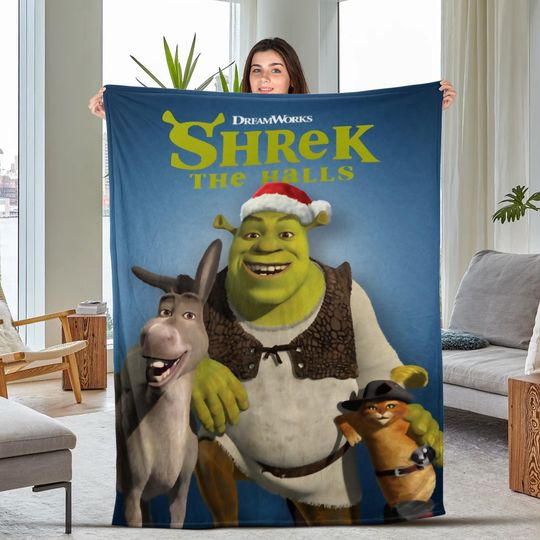 Discover Personalized Shrek Characters Blanket, Gift For Shrek Film Fans Blanket, Custom Shrek Characters Blanket