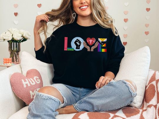 Discover Liberal Valentine's Day Sweatshirt, Anti Trump Banned Books Sweatshirt
