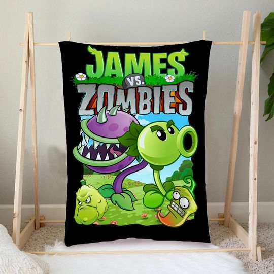 Discover Personalized Plants And Zombies Blanket, Plants vs zombies birthday party, Plants Vs Zombies Blanket