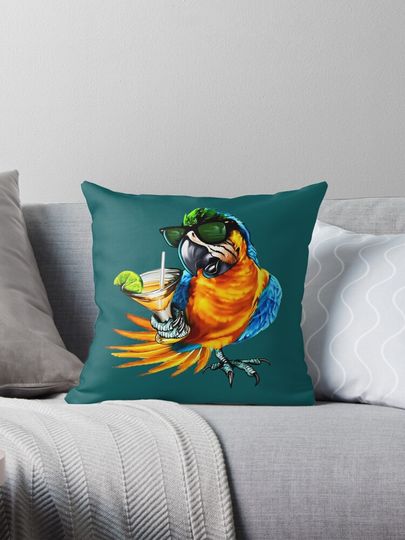 Discover carrot bird jimmy Throw Pillow