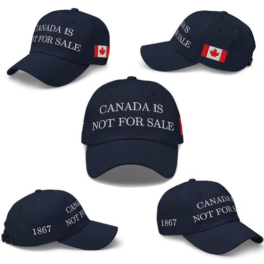 Discover Canada Is Not For Sale Hat - Canadian Flag - 1867 - Multiple Colours and Camouflague Options - Dad Fit - Adjustable Embroidered Cap