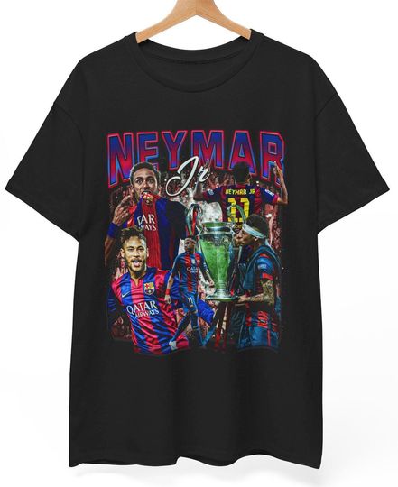 Discover Neymar Jr T-Shirt, Barcelona Tee, Soccer T-Shirt, Bootleg Sport Tee