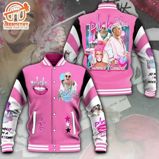 Discover P!nk Baseball Jacket