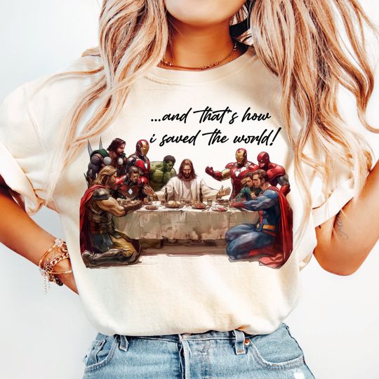 Discover And That's How I Saved The World Jesus Superheros Shirt, Christian Shirt