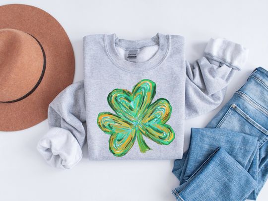 Discover St. Patrick's Day Sweatshirt, Saint Patricks Day Sweater, Shamrock Sweatshirt, Irish Sweater