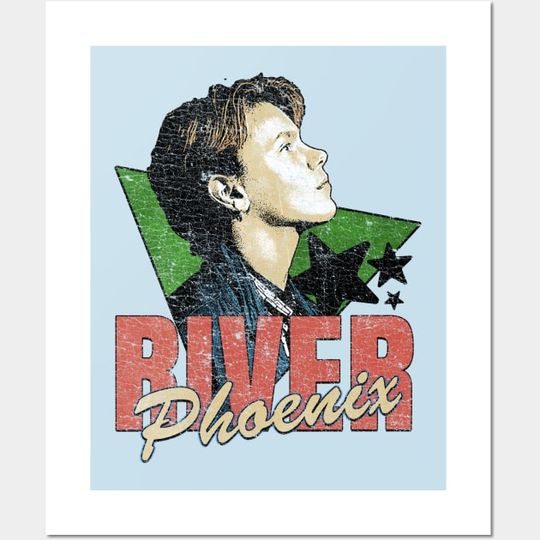 Discover River Phoenix Vintage Cracked - River Phoenix - Posters Prints