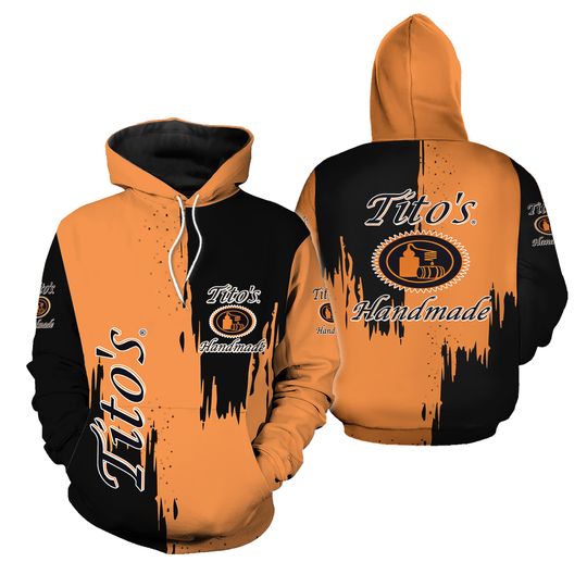 Discover Tito's Handmade 3D Hoodie, Tito's 3D Hoodie, Tito Handmade Hoodie, Austin Texas Label Hoodie, Vodka Alcohol Hoodie, Tito's Fan Gift