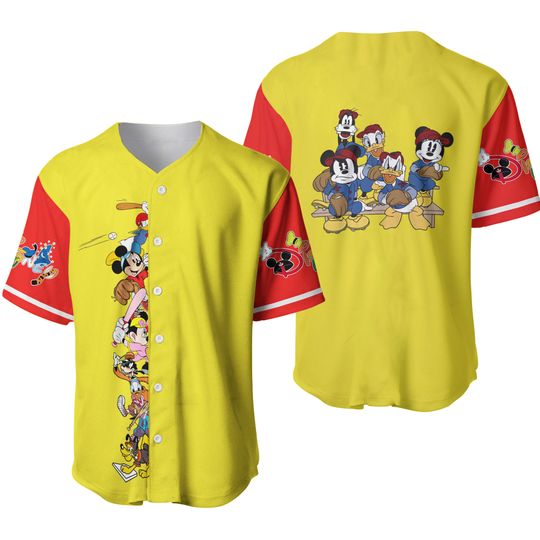 Discover Mouse And Friends Baseball Jersey