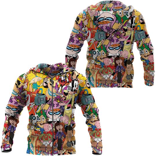 Discover Unisex Rugrats 3D Print Hoodie Casual Sweatshirt Zipper Jacket Coat