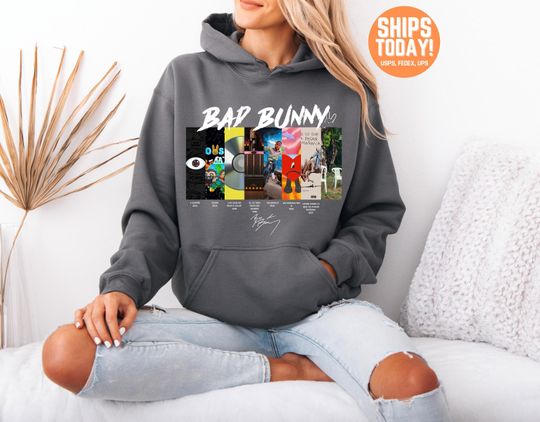 Discover Bad bunny Hoodie, All Albums  Bad Bunny New Album Hoodie , Debi Tirar Mas Fotos