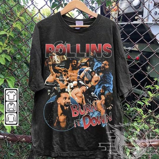 Discover Seth Rollins Vintage 90s Graphic Style T-Shirt, Seth Rollins Shirt, Vintage Sport Tee