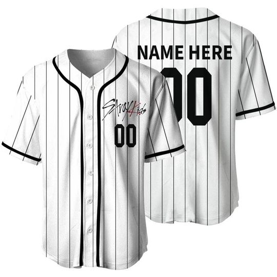 Discover Stray Kids Custom Baseball Jersey, Personalized Kpop Name and Number, Fan Gift Apparel
