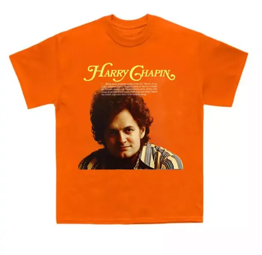 Discover Harry Chapin Cherry Wood Gold Orange tshirt