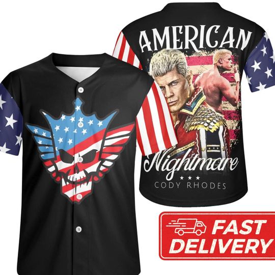 Discover Cody Rhodes American Nightmare Wrestling Inspired Unisex Baseball Jersey