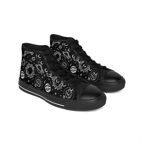 Discover Cute Universe Drawing ,Women's Classic Sneakers