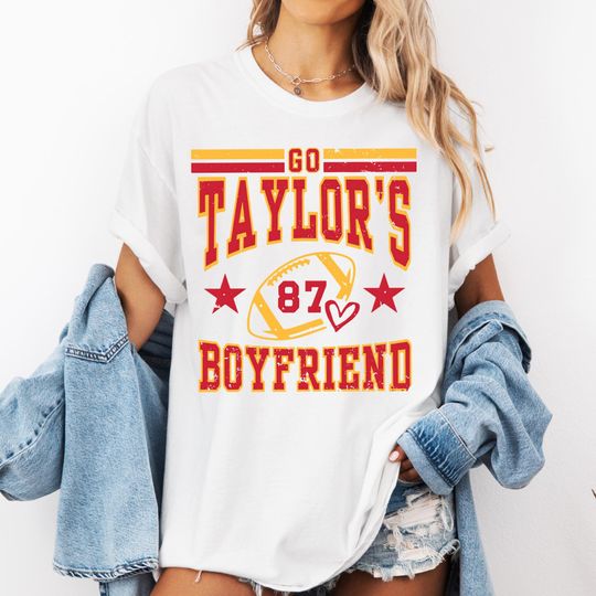 Discover Go Taylor's Boyfriend Shirt, 87 Jersey Design for Football Fans