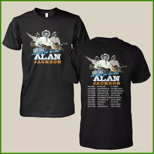 Discover Alan Jackson Last Call One More For The Road Tour 2024-2025 T-shirt