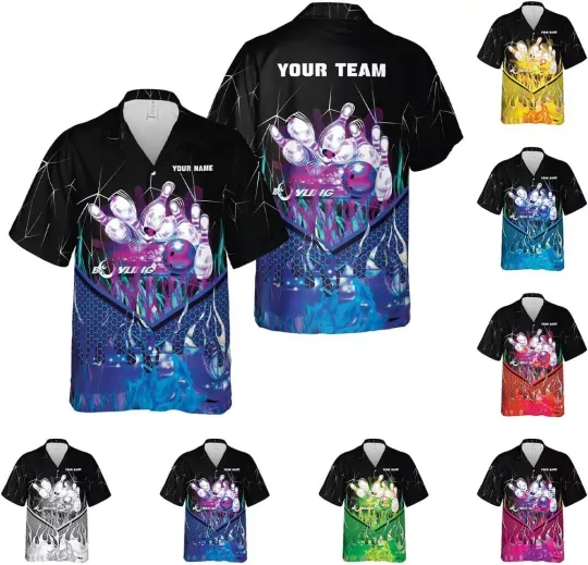Discover Personalized Name Bowling Hawaii Shirts for Men and Women 3D, Bowling Hawaii AZ350