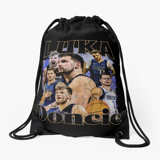 Discover Luka Doncic Vintage Drawstring Bag