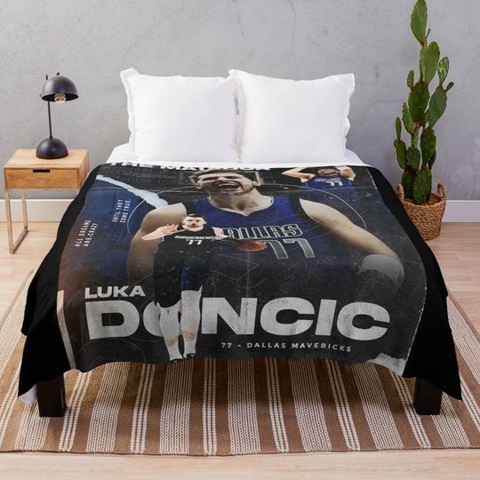 Discover Luka Doncic 77 Prime Throw Blanket, Gifts for Fan