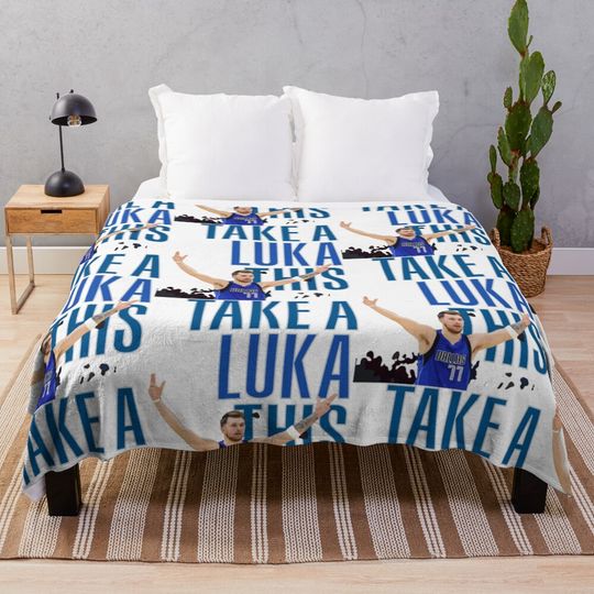 Discover Luka Doncic - Take a luka this! Throw Blanket