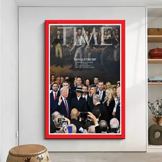 Discover TIME Poster 2025 DONALD TRUMP The Inauguration Of The 47th President