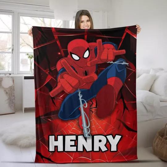 Discover Personalized Spider Blanket, Superhero Movie Blanket, Spider Blanket