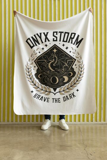 Discover Storm of Onyx Throw Blanket, Dragon Rider Throw Blanket