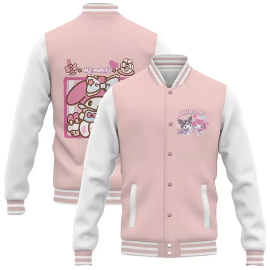 Discover Cute Melody Jacket, Kawaii Melody Baseball Jacket