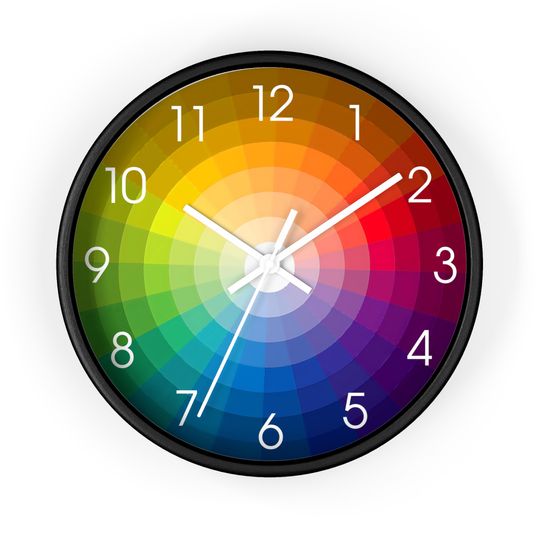 Discover Objectify Color Wheel Wall Clock With Neutra Numerals