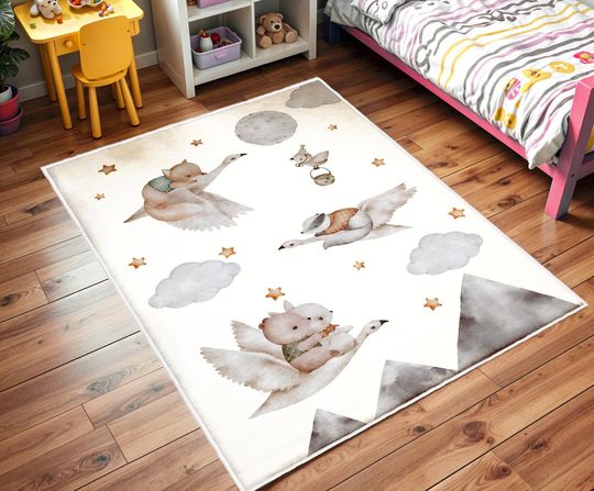 Discover Safari Nursery Rug, Safari Animals Rugs