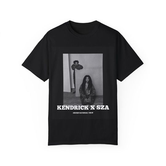 Discover Sza x Kendrick Lamar Grand National Tour Merch Black Tee Shirt