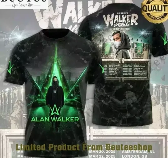 Discover DJ A Walker Walker World Tour 2024 2025 3D T-Shirt