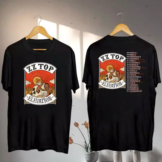Discover 2025 ZZ Top The Elevation Tour Shirt  ZZ Top Band 2025 Concert Zz Top T-Shirt